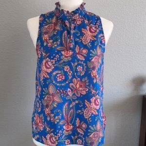J. crew Liberty Fabric Sleeveless Floral Top